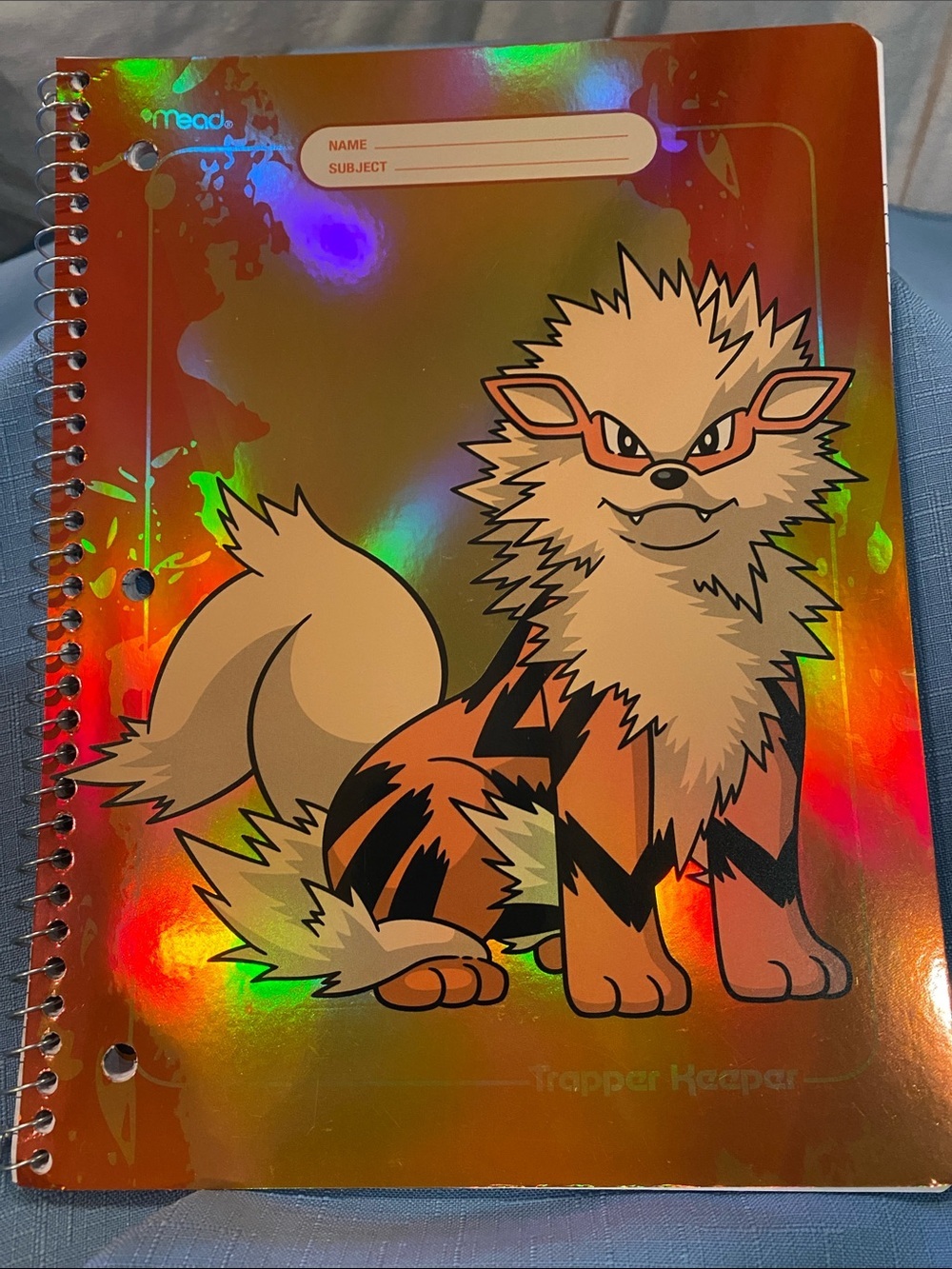 Mead Trapper Keeper Pokemon Arcanine Spiral Notebook College Ruled 80 Target